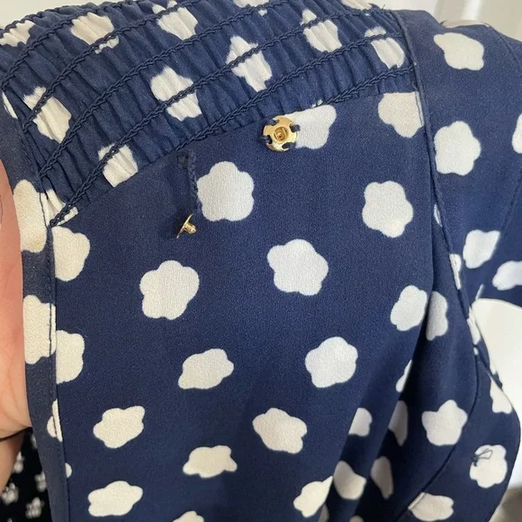 Kate Spade California Dreaming Cloud Dot Midi Dress Blue White Womens 6 - Picture 10 of 11